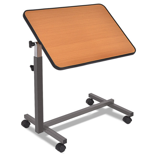 Image of Overbed Rolling Food Tray Table