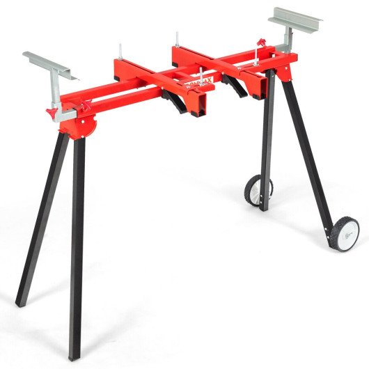 Folding Miter Saw Stand with Heavy Duty Saw Frame-Red