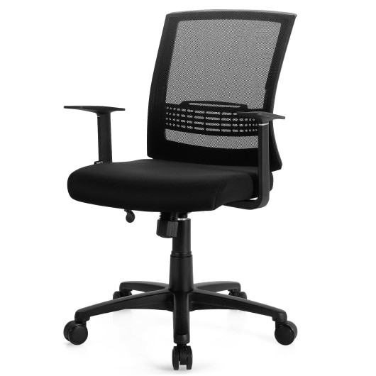 Image of Adjustable Mid Back Mesh Office Chair with Lumbar Support