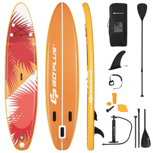 10.5 Feet Inflatable Stand Up board with Aluminum Paddle Pump-M