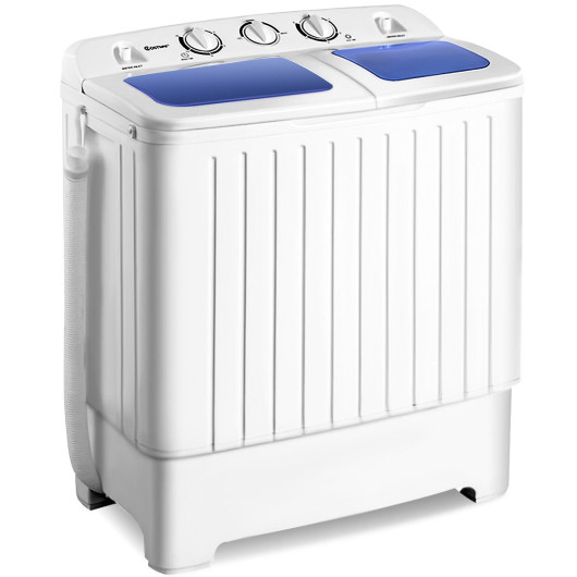 17.6 Lbs Compact Twin Tub Washing Machine Washer Spin Dryer