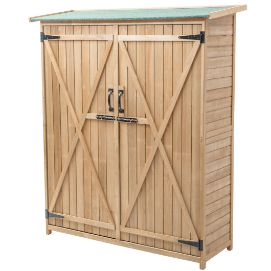 Storage Shed Outdoor Fir Wood Cabinet