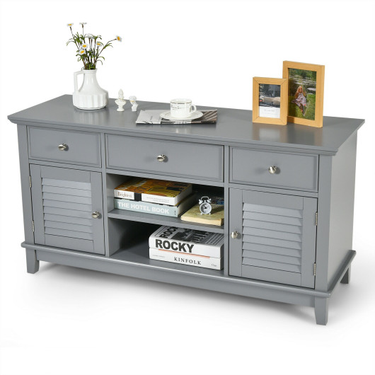Tv Stand Media Console Cabinets Gray