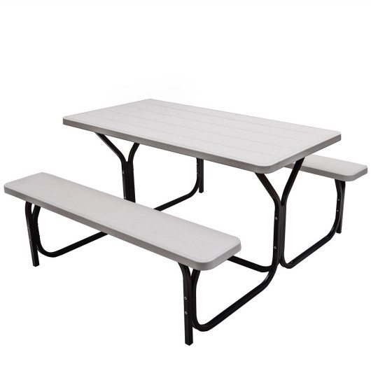 Picnic Table Bench Set Outdoor