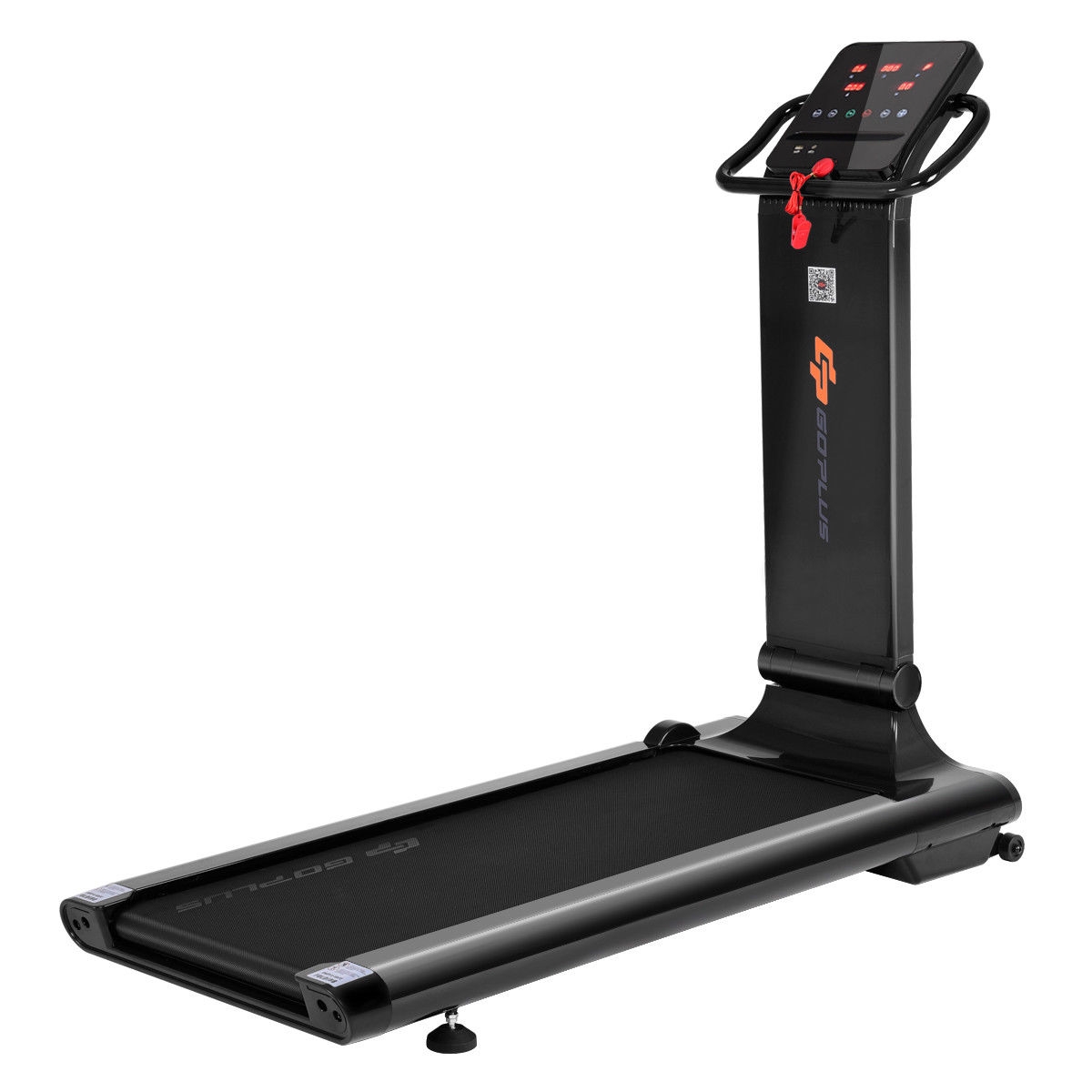 This high-quality, foldable and easily operated treadmill, let your home be your gymnasium. Safety clip will stop the treadmill as needed, thus you can avoid security concerns. This treadmill has 99 kinds of automatic systems and three different movement modes to choose for your comfortable sports experience indoors. Hi-Fi sound system will offer you relaxed atmosphere. What's more, you can connect treadmill to your phone through APP function and share your achievement with your friends. No time to go to the gym? Is the outdoor sports affected by the weather? Don't hesitate to take this running machine home! Brand new and high quality Free-of-installation APP function for connecting treadmill and your phone LCD window console display "Distance", "Calories", "Time" Multi-patterns: Full manual movement mode, automatic program movement mode and the countdown mode motion mode USB battery charge and Hi-Fi sound system 99 kinds of optional Automatic syste