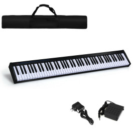 88 Key Digital Piano MIDI Keyboard with Pedal and Bag