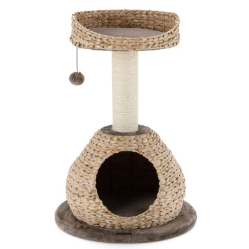 28 Inches Hand-Made Cat Tree Tower with Jump Platform