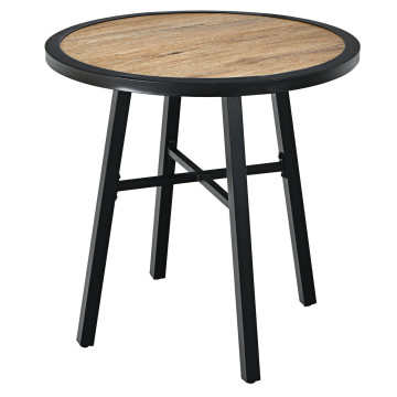 29 Inch Patio Round Bistro Metal Table with Heavy-Duty Steel Frame