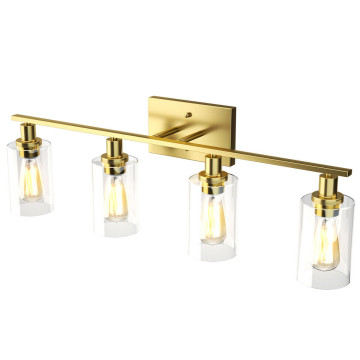 4-Light Wall Sconce with Clear Glass Shade