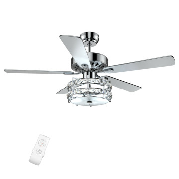 52 Inches Classical Crystal Ceiling Fan Lamp