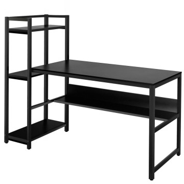 59-Inch Computer Desk Home Office Workstation with 4-Tier Storage Shelves