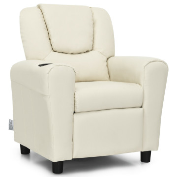 Children's PU Leather Recliner Chair with Front Footrest