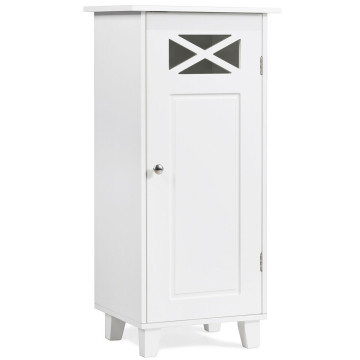 Costway Bathroom Floor Cabinet Storage Organizer Free-Standing w/ - On Sale  - Bed Bath & Beyond - 33239608