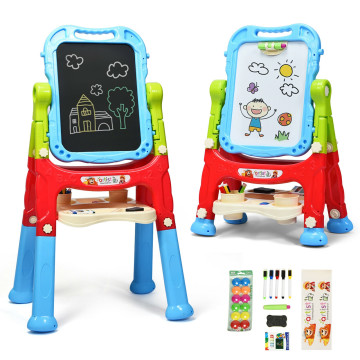Height Adjustable Kids Art Easel Magnetic Double-Sided Board