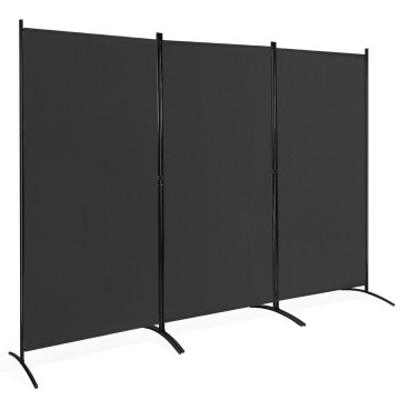 6 Feet 3 Panel Room Divider with Durable Hinges Steel Base