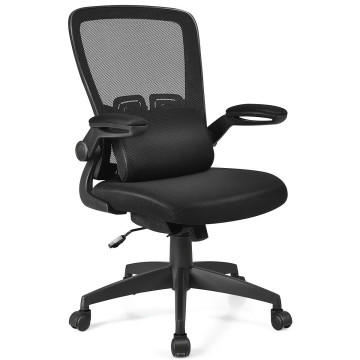 Ergonomic Desk Chair with Lumbar Support and Flip-up Armrest