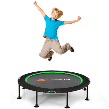 47 Inch Folding Trampoline with Safety Pad of Kids and Adults for Fitness Exercise