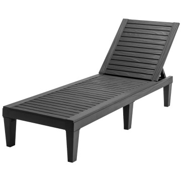Outdoor Chaise Lounge Chair with 5 Positions Adjustable Backrest