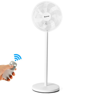 16 Inch Oscillating Pedestal 3-Speed Adjustable Height Fan with Remote Control