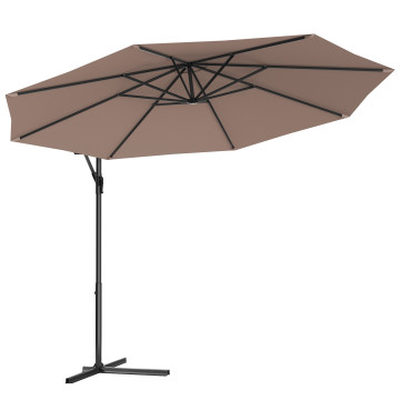 10 Feet Patio Outdoor Sunshade Hanging Umbrella without Weight Base