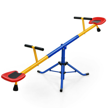with Easy-Grip Handles AUSPUM Kids Seesaw Swivel Teeter-Totter Home Playground Equipment Outdoor Fun for Kids 2 Seats Children Boys Toddlers 