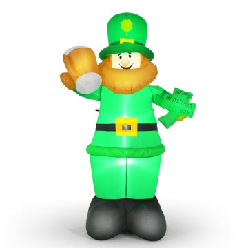 Patrick’s Day Inflatable Leprechaun for Yard and Lawn