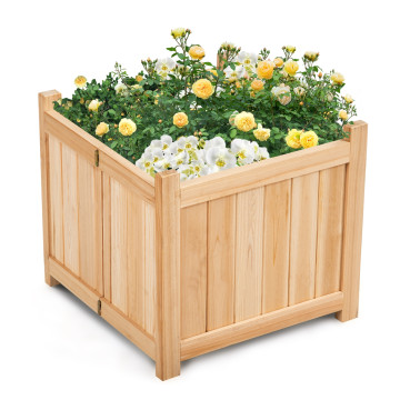 Foldable Flower Bed with Drainage Hole and Base
