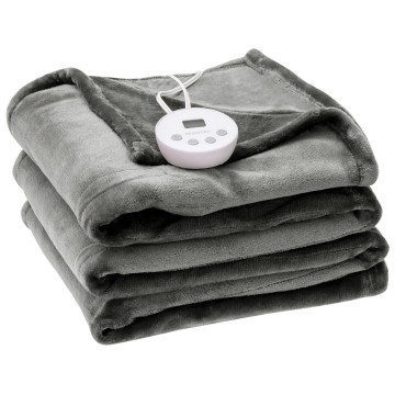 62 x 84 Inch Twin Size Electric Heated Throw Blanket with Timer