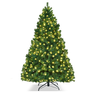 Pre-lit PVC Artificial Natural Christmas Tree with LED Lights
