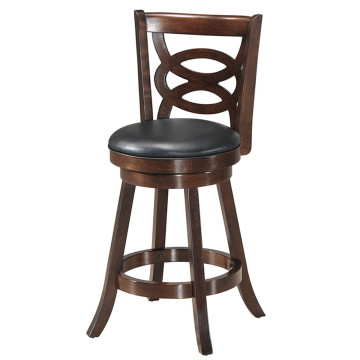 Counter Height Upholstered Swivel Bar Stool with Cushion Seat