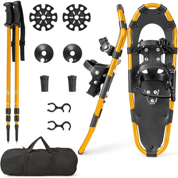 4-in-1 Lightweight Terrain Snowshoes with Flexible Pivot System