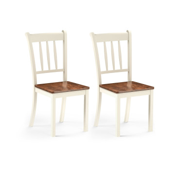 2 Pieces Solid Whitesburg Spindle Back Wood Dining Chairs