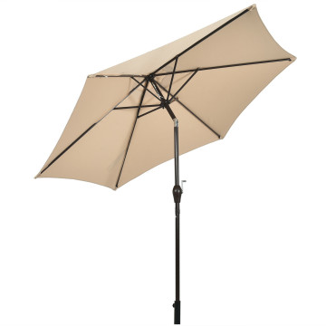 9 FT Outdoor Market Patio Table Umbrella Push Button Tilt Crank Lift