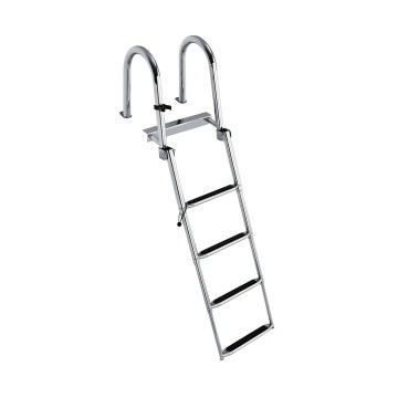 4 Step Boat Ladder with Pedal Handrail for Boat Yacht Dock