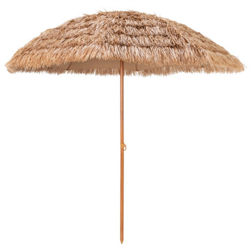 8 Feet Patio Thatched Tiki Umbrella Hawaiian Hula Beach Umbrella