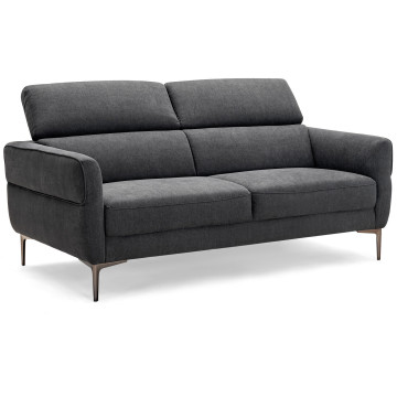 72.5 Inch Modern Fabric Loveseat Sofa Couch with Adjustable Headrest