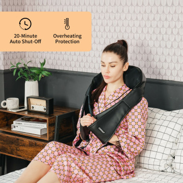 Only $47! Shiatsu Neck Massager with Heat and Deep Tissue 3D-Kneading