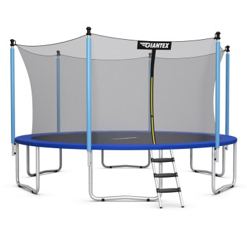 15 Feet Outdoor Bounce Trampoline with Safety Enclosure Net