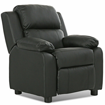 Kids Deluxe Headrest Recliner Sofa Chair with Storage Arms