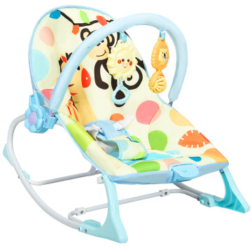 3-in-1 Multifunction Baby Rocking Chair with Removable Toy Bar