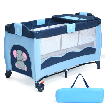 Nursery Center Playard Baby Crib Set Portable Nest Bed