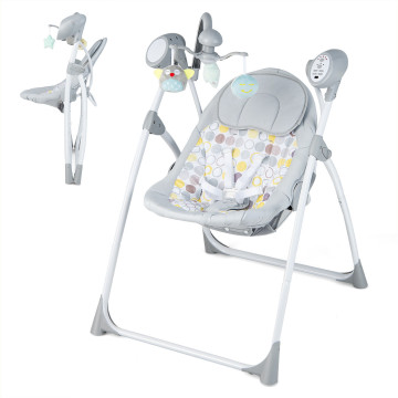 Electric Foldable Baby Rocking Chair with Adjustable Backrest