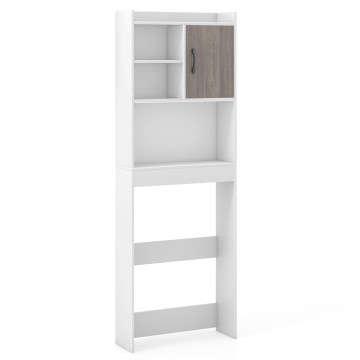 4-Tier Space-saving Toilet Sorage Cabinet with Open Shelves