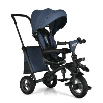 7-In-1 Baby Folding Tricycle Stroller with Rotatable Seat