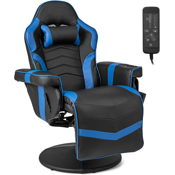 Massage Video Gaming Recliner Chair with Adjustable Height