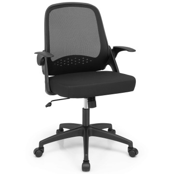 Adjustable Mesh Office Chair Rolling Computer Desk Chair with Flip-up Armrest