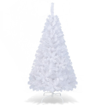 5/6/7/8 Feet White Christmas Tree with Solid Metal Legs