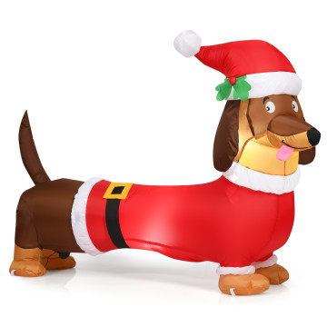 5 Feet Inflatable Christmas Dog with LED Lights