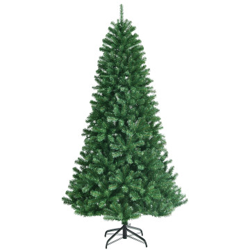 6/7/8 Feet Artificial Christmas Tree with Remote-controlled Color-changing LED Lights
