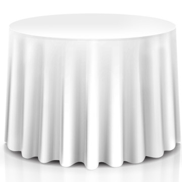 10 Pieces 120 Inch Home Restaurant Polyester Round Tablecloth